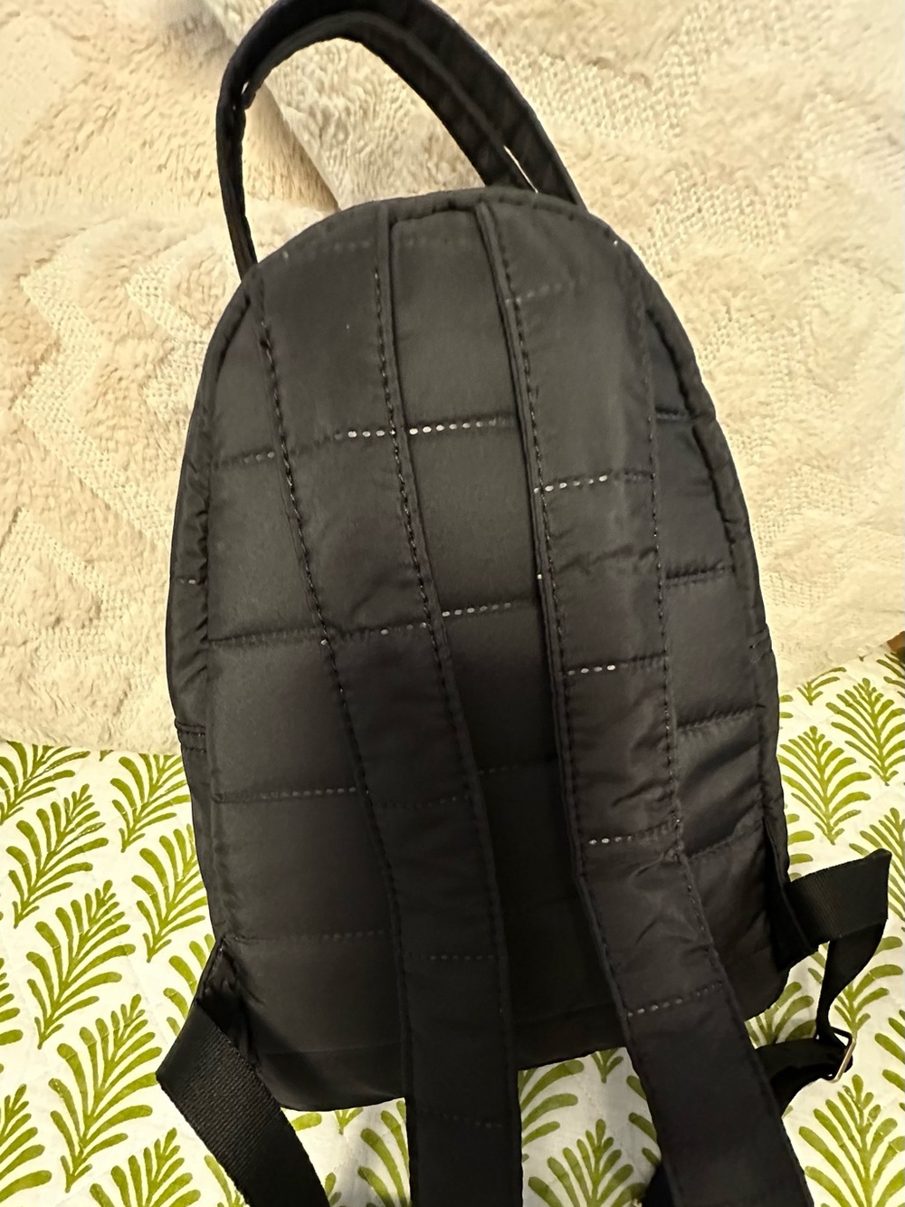 Herschel Supply Company Black Quilted Mini Backpack with Gold Zipper - Picture 4 of 8